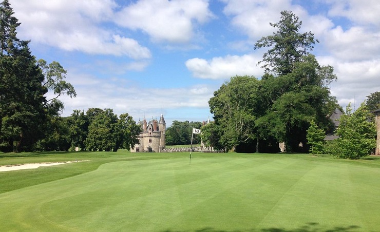 The 18th hole at La Bretesche Golf Club, Brittany, France