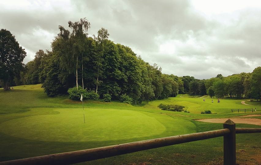 Tantalising view of Champ de Bataille Golf course, Normandy, France
