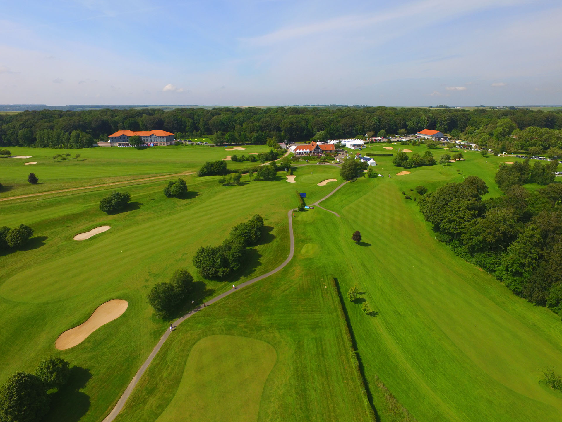 Aerial view of Saint Omer Golf Club, Northern France