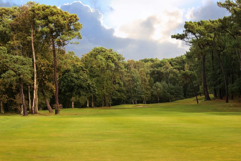 Approaching the 14th green at Le Touquet La Foret golf course, France