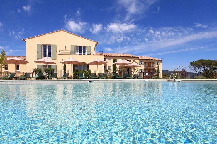 Poolside view at St Endreol, South of France