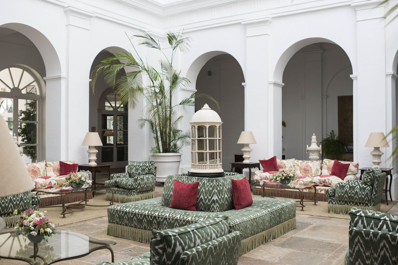 The lobby at Finca Cortesin Hotel, Costa del Sol, Spain