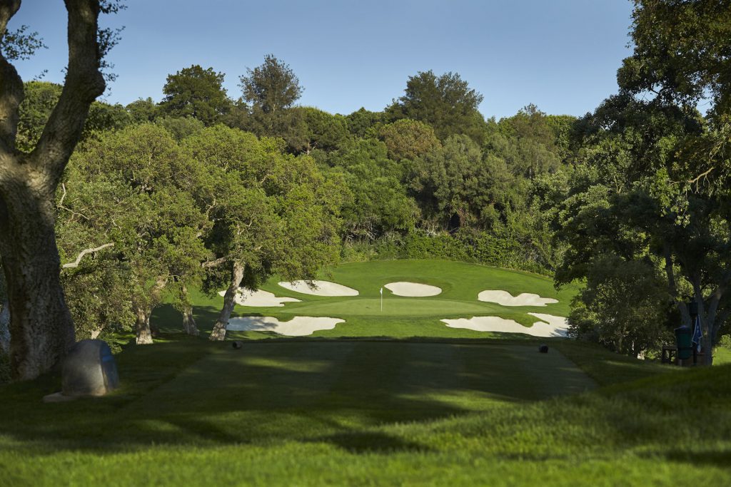 Par three at Valderrama Golf Course, Costa del Sol, Spain. Golf Planet Holidays.