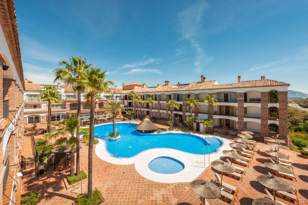 The pool at the La Cala Golf Resort Hotel, Mijas, Costa del Sol, Spain. Golf Planet Holidays.