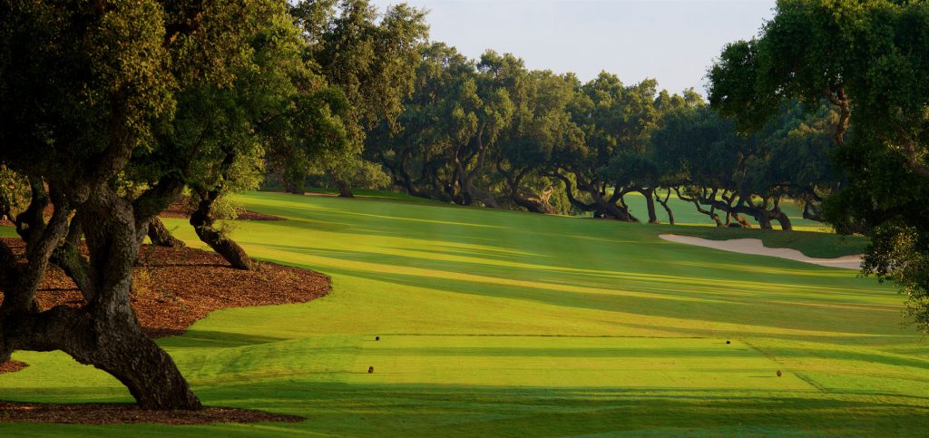 On the tee at Real Club de Golf de Sotogrande Golf Course, Costa del Sol, Spain. Golf Planet Holidays
