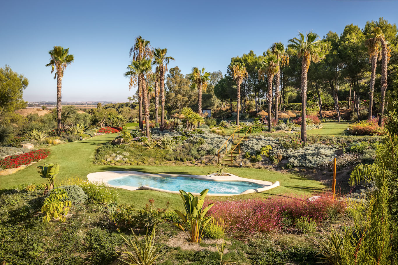 A secluded swimming pool at Montecastillo Resort Hotel, Jerez, Spain