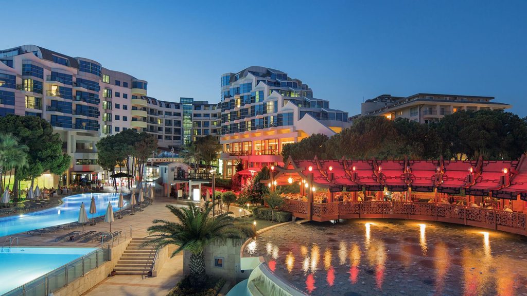 Enjoy outdoor dining at Cornelia De Luxe Resort, Belek, Turkey