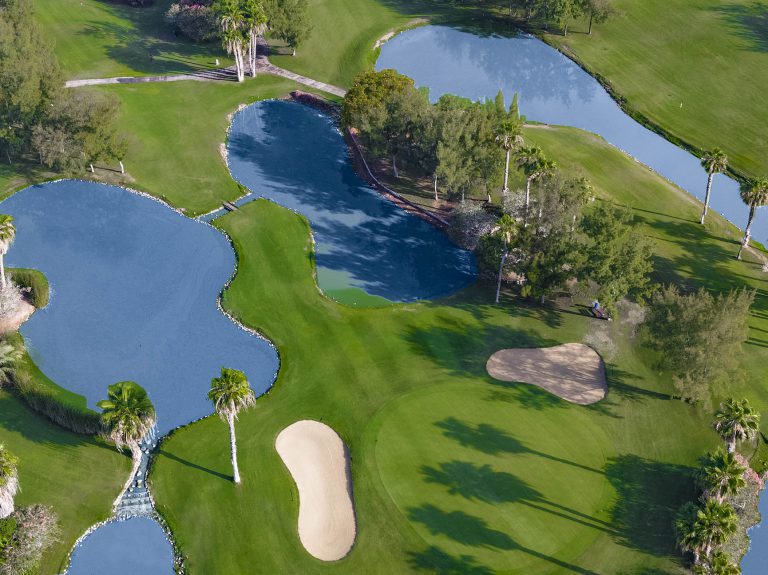 Ready for the water at Las Americas Golf Course, Tenerife