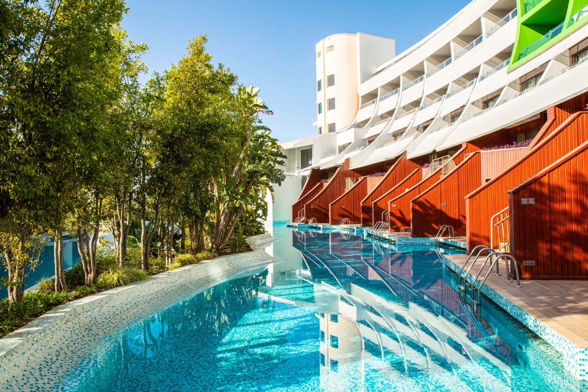 Direct access to the family pools at Cornelia Diamond Golf Resort, Belek, Turkey