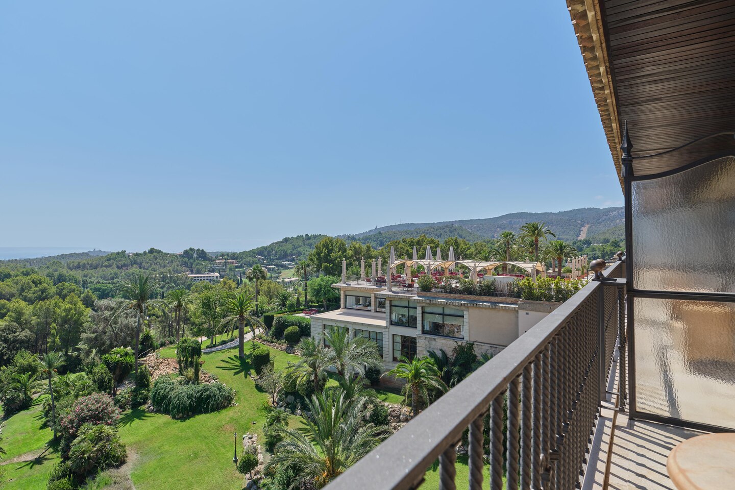 View from a Deluxe bedroom at Castillo Hotel Son Vida, Mallorca