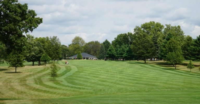 Up the immaculate fairway at Monticello Golf Club, Cassina Rizzardi, Italy