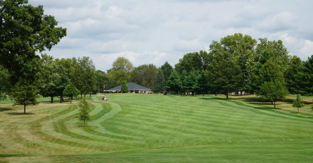 Up the immaculate fairway at Monticello Golf Club, Cassina Rizzardi, Italy