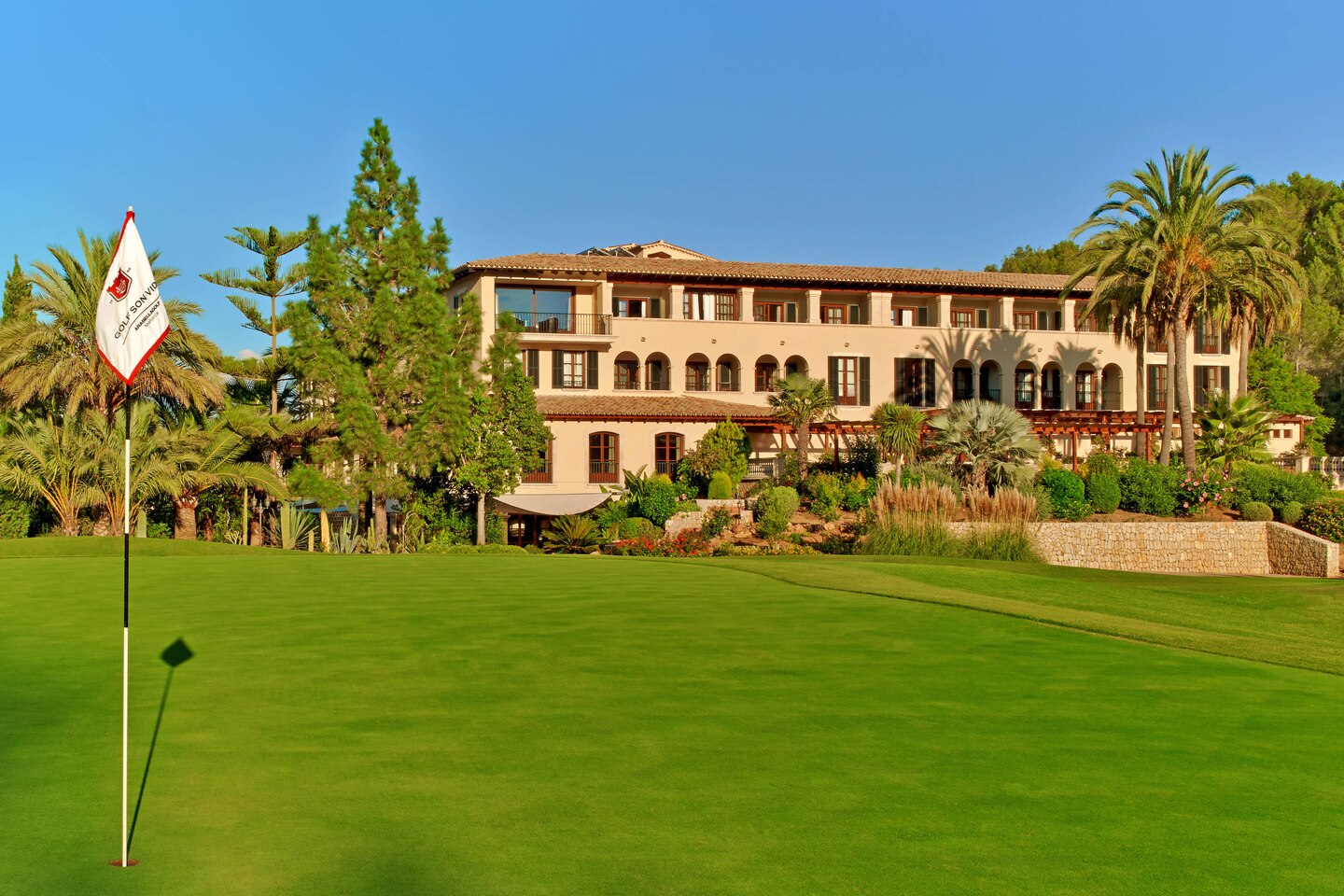On the green at Son Vida golf course, Mallorca