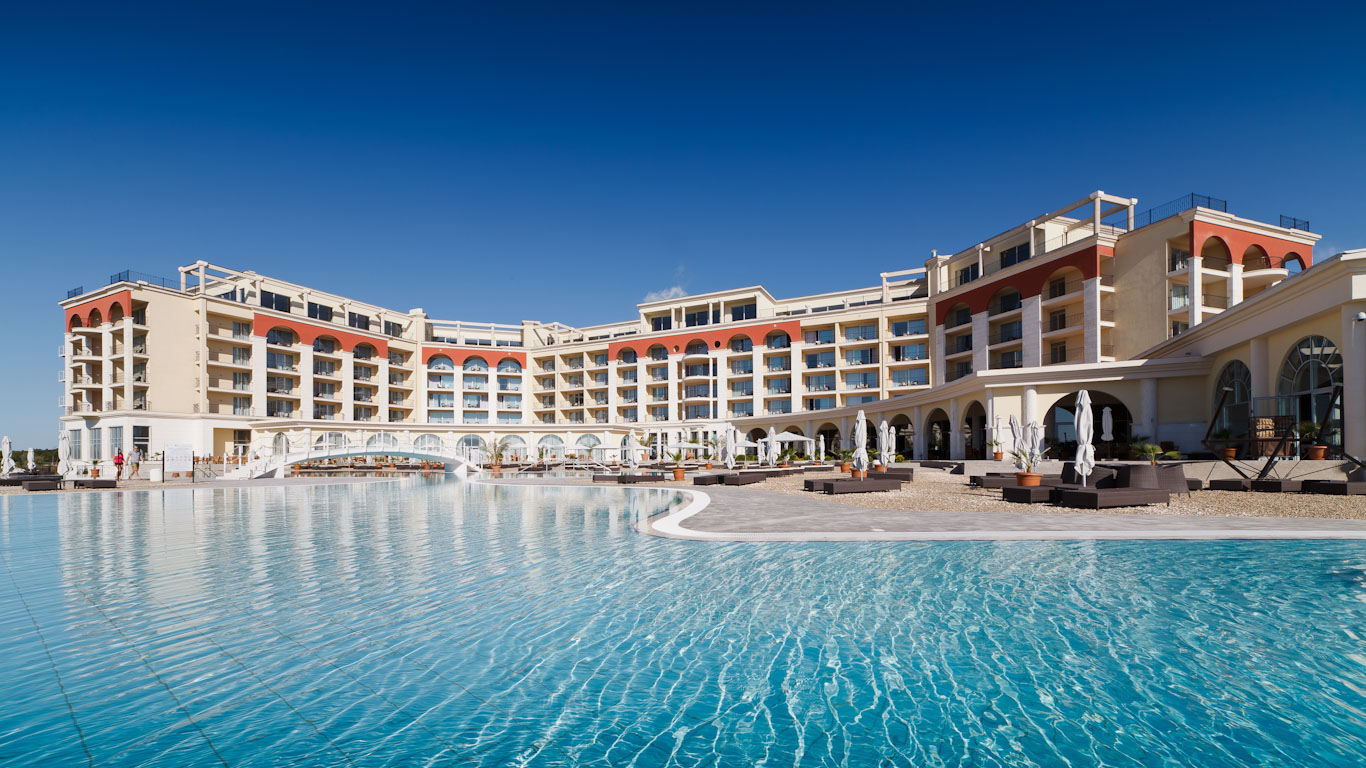 The exterior of the Lighthouse Golf and Spa Resort, Cape Kaliakra, Bulgaria