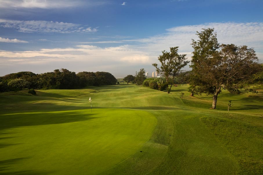 On the green at Beachwood Country Club, Durban, South Africa