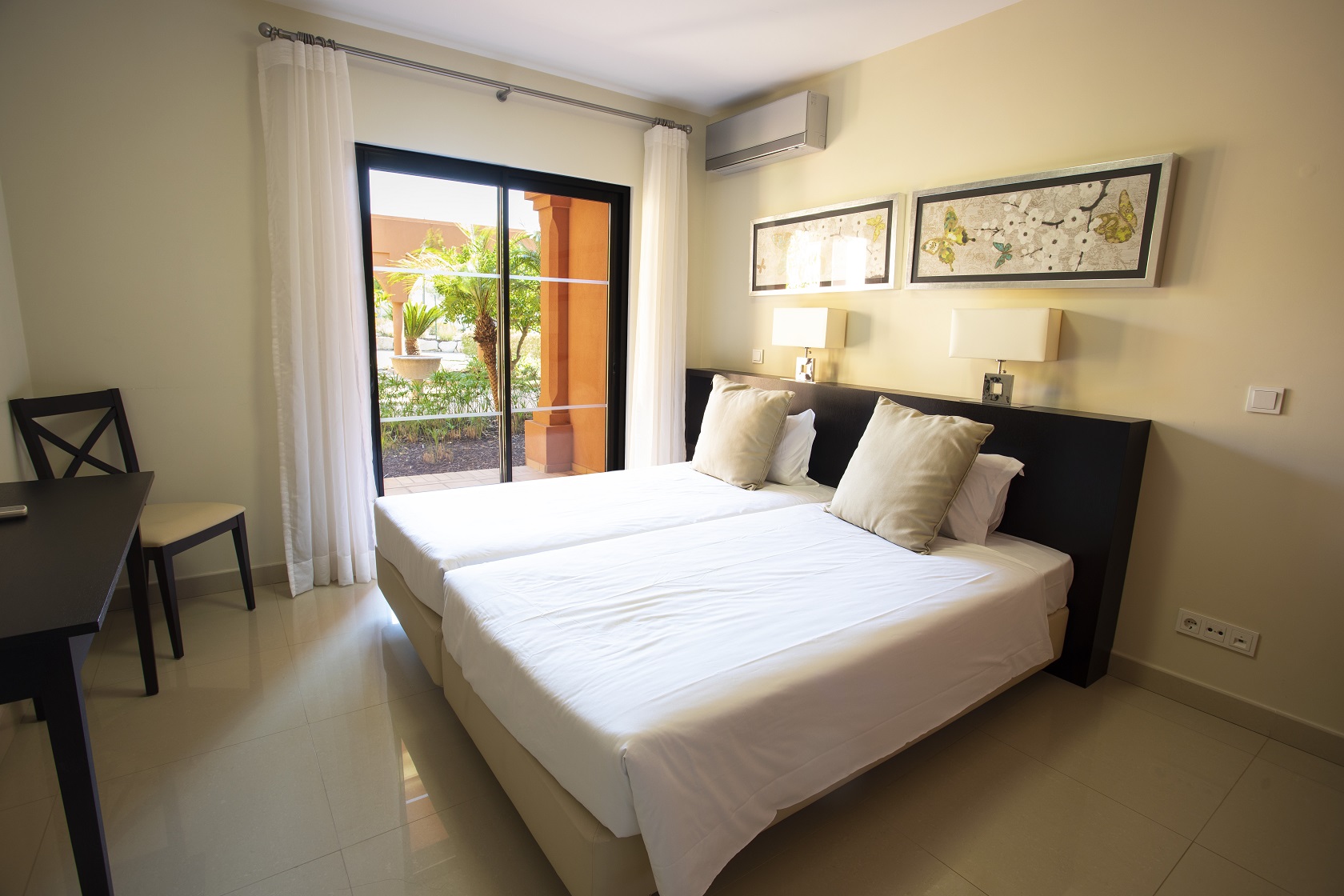 Twin bedroom at Amendoeira Golf Resort, Algarve, Portugal. Golf Planet Holidays.