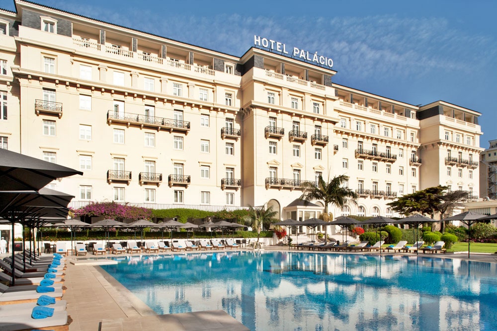 View from the pool at Hotel Palacio, Estoril, near Lisbon, Portugal