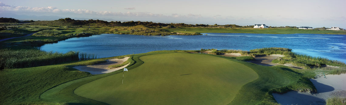 On the green at St Francis Links, St Francis Bay, South Africa