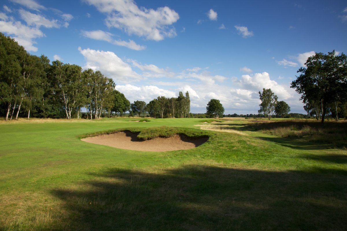 Tree-lined fairways at Fulfold Golf Club, York, England