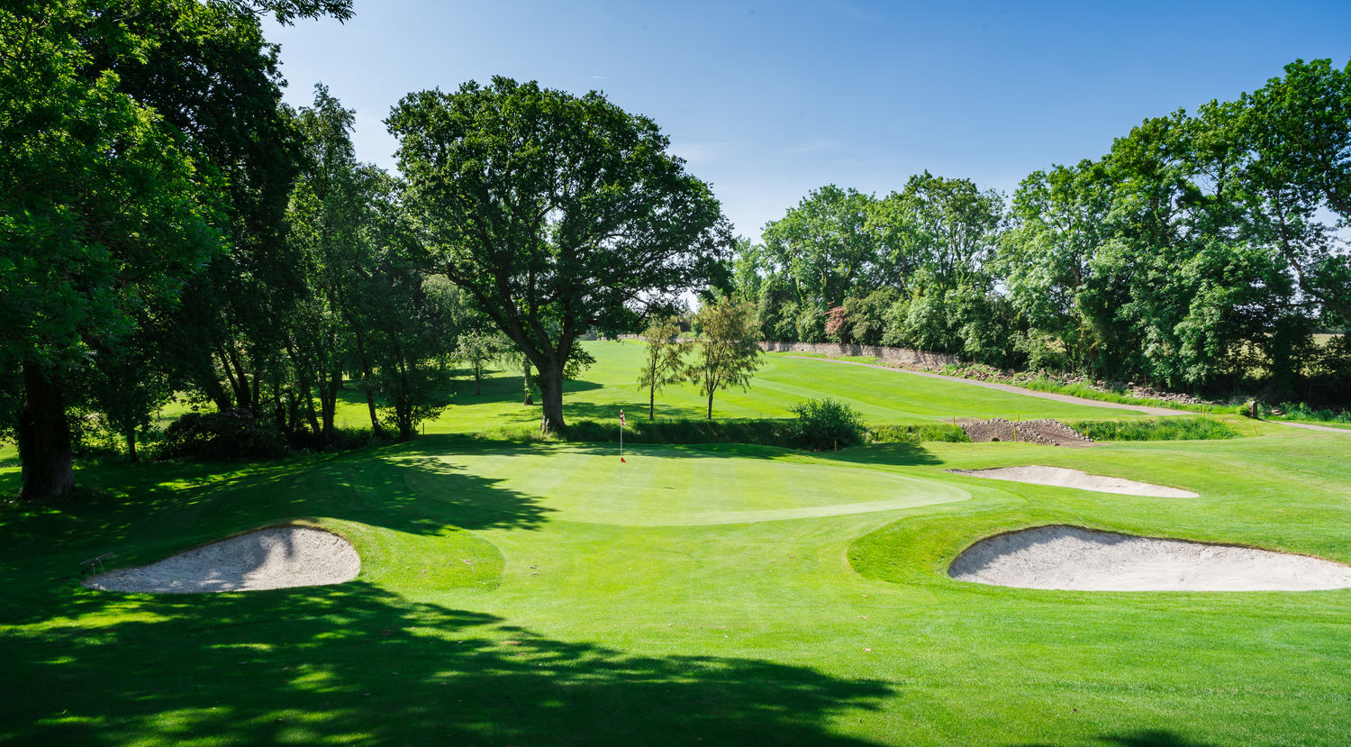 On the green at Bristol and Clifton Golf Club, south-west England