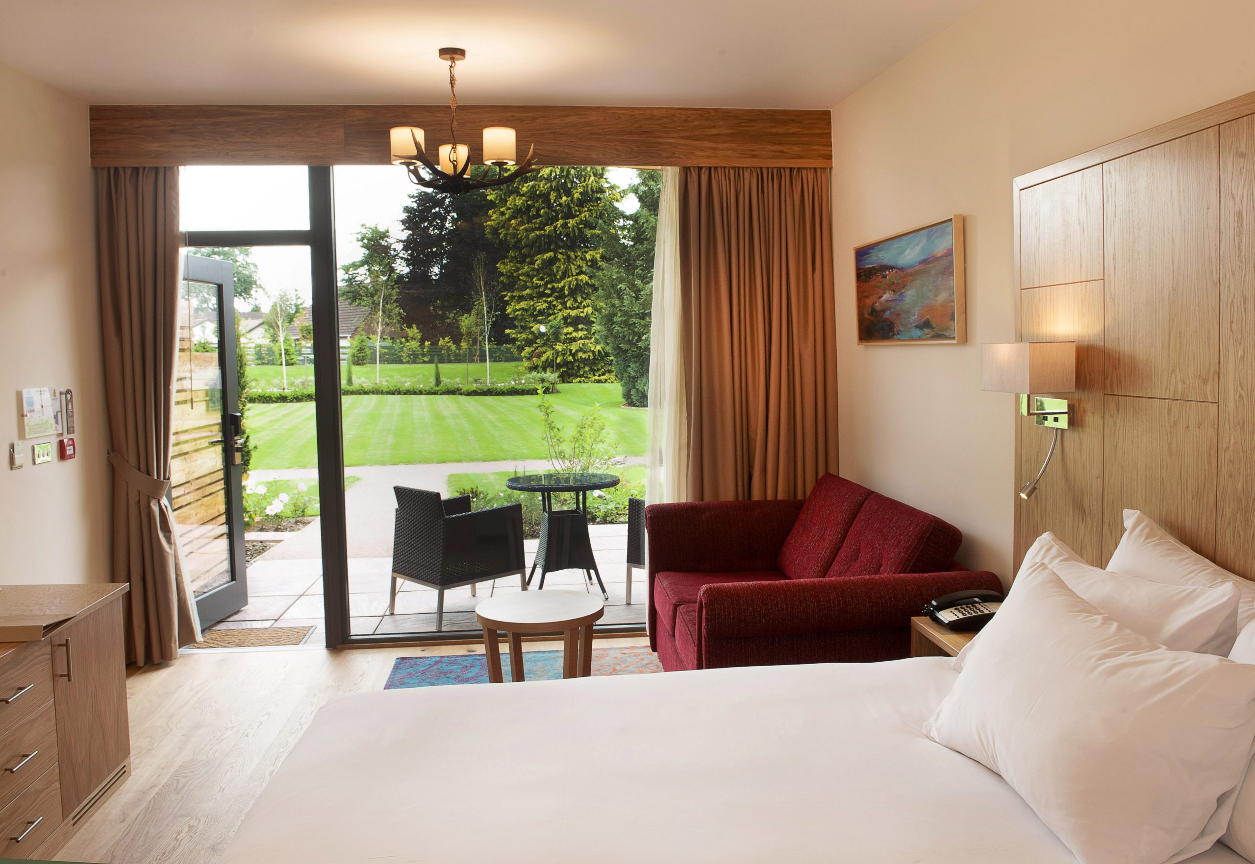 The view from a Garden Room at Kingsmills Hotel, Inverness, Scotland