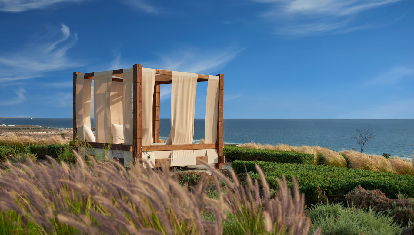 Relax in the gardens at the Hyatt Place Taghazout Bay, Agadir