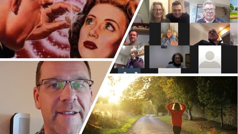 Montage of hypnotism session, Golf Planet Holidays