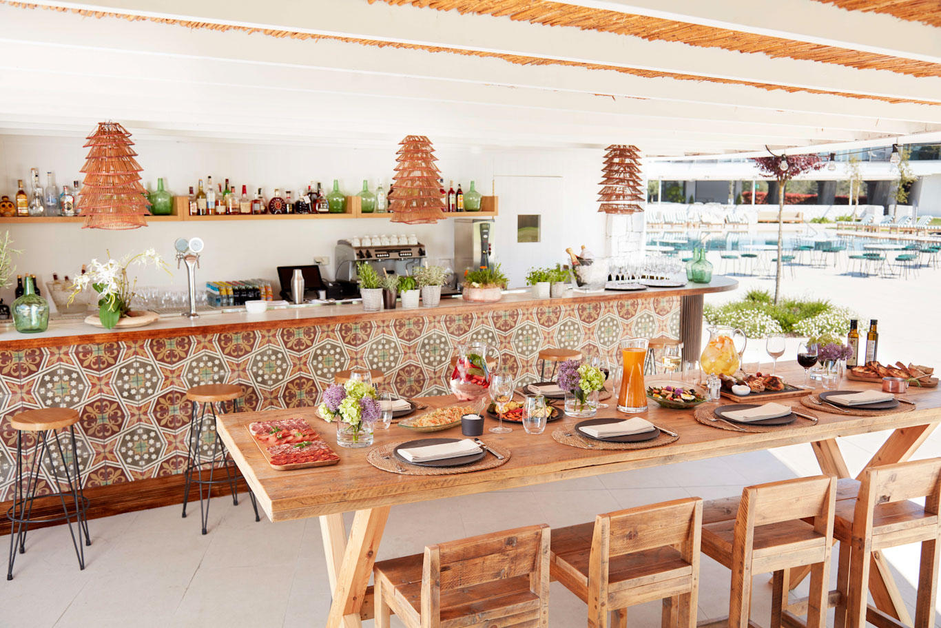 Casual dinner at Hotel Camiral PGA Catalunya Golf Resort, Costa Brava, Spain