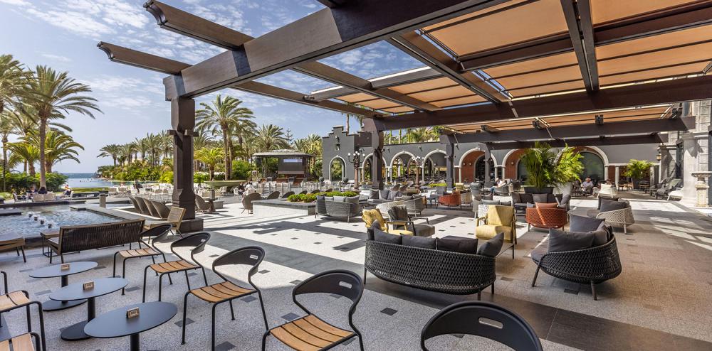 Outside bar terrace at Lopesan Costa Meloneras, Gran Canaria