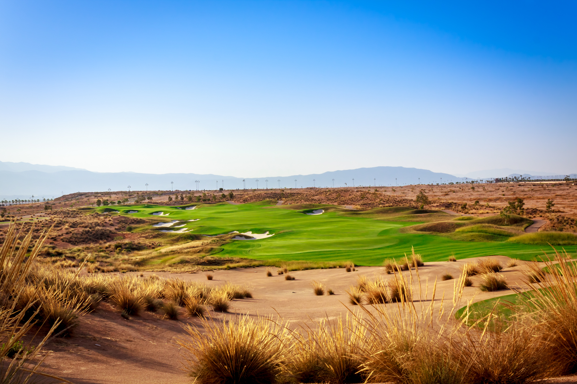 View over the valley from Alhama Signature golf course, Murcia, Spain