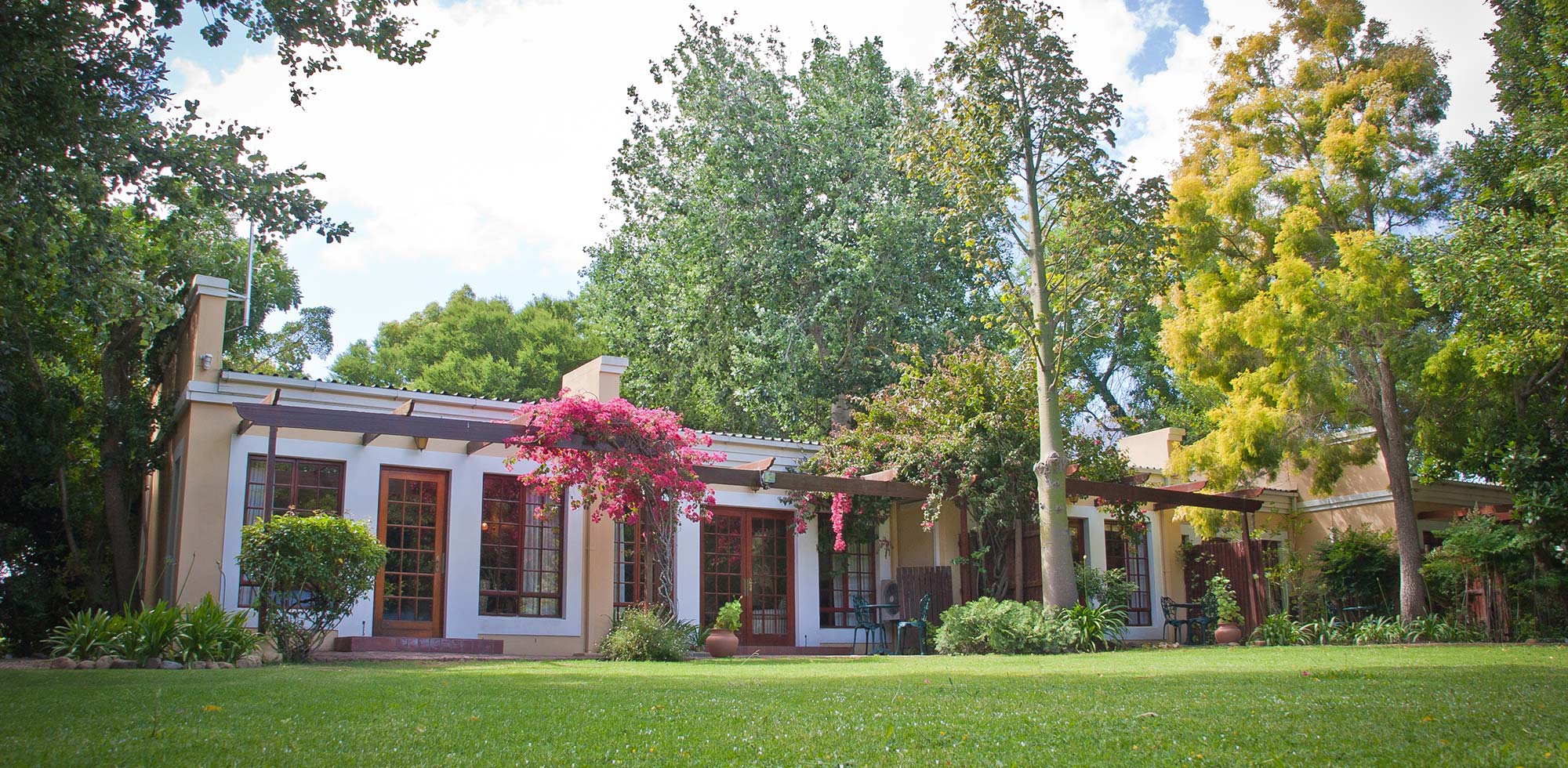 The gardens at Willowbrook Country House, Somerset West, South Africa