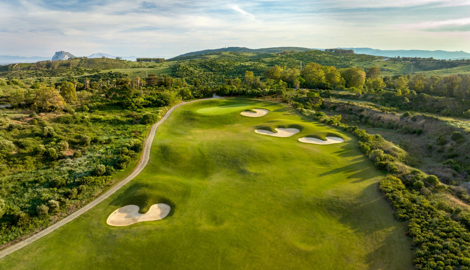 Approach to the green at La Hacienda Golf Links, Costa del Sol, Spain. Golf Planet Holidays.